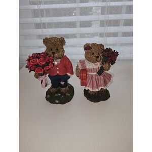 Windsor Bears Cranbury Commons Paul & Becky Figurines 1999 Papel Giftware